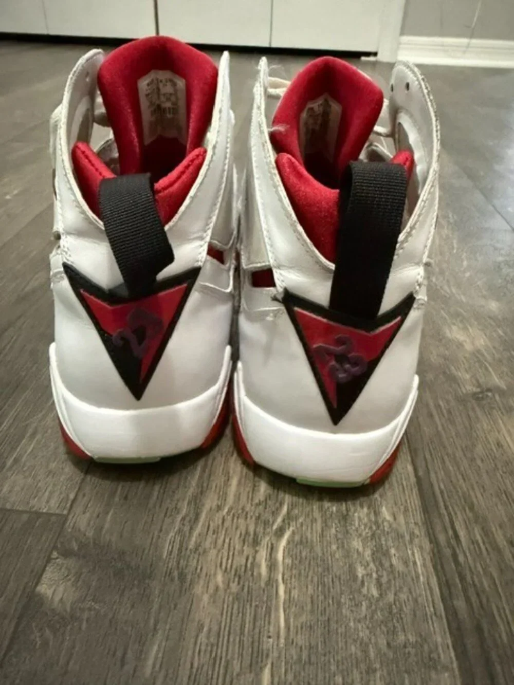 Nike Air Jordan 7 Hare CDP Retro Countdown 2007 Size 10 White Red 394775-102